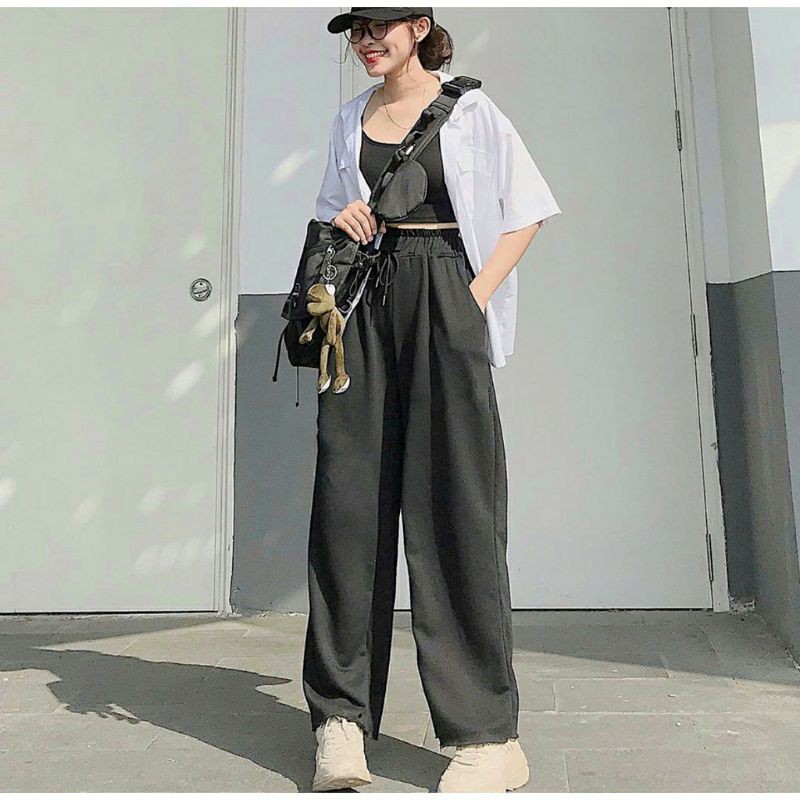 Quần Thun Nỉ ống suông RENI Không Rách form đẹp(unisex)