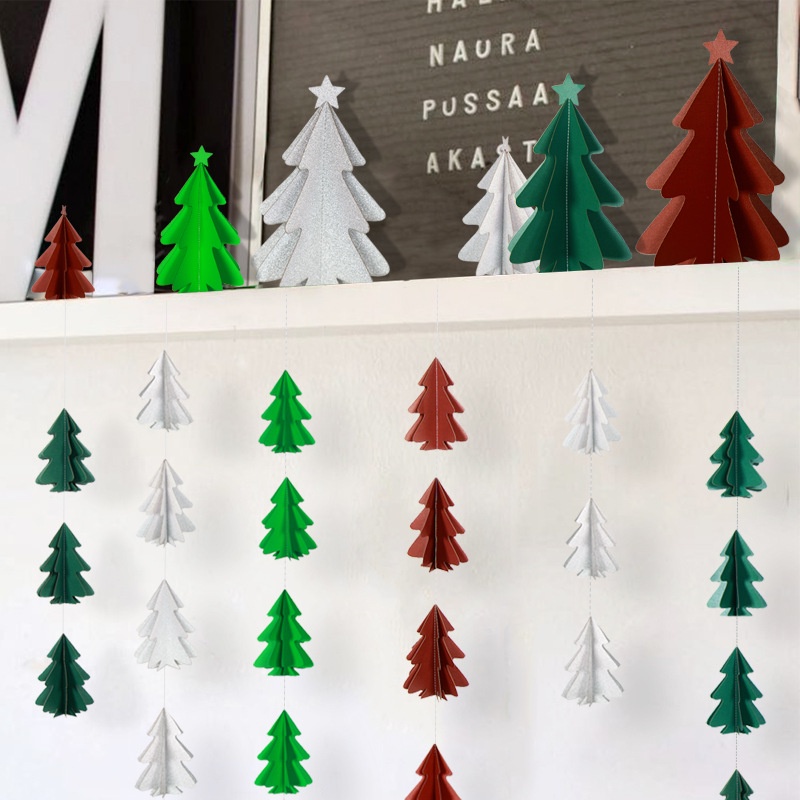 Dây cờ treo trang trí cây thông Noel