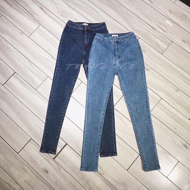 Quần Jeans Nữ Lưng Cao Co Dãn ,