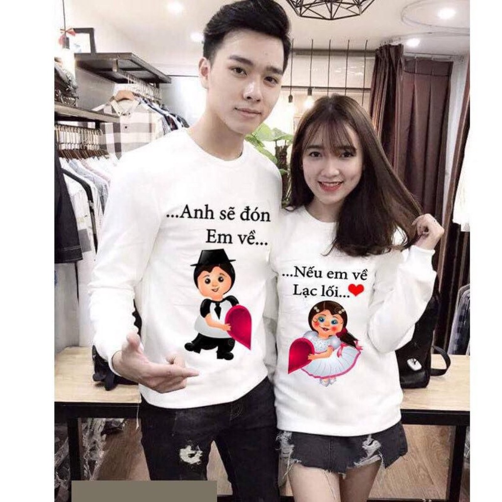 [SĨ] Áo Sweater đôi nam nữ Xếp-Đệ chất xịn loại 1