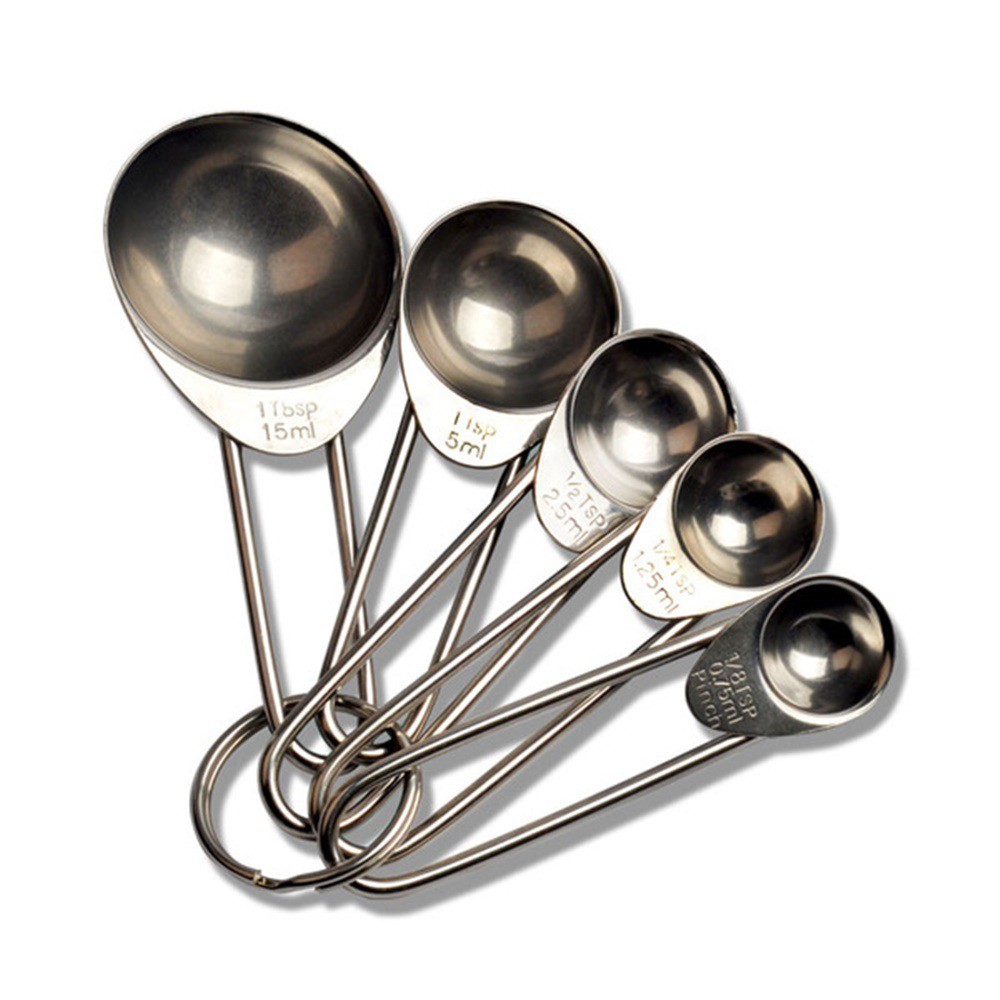 BỘ THÌA ĐONG INOX 5 CHIẾC (ĐƠN VỊ TSP,ML)