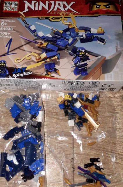 là Lắp ráp 1 hộp LegoNinjax Rồng 61033 có nhiều chi tiết bằng nhựa ABS