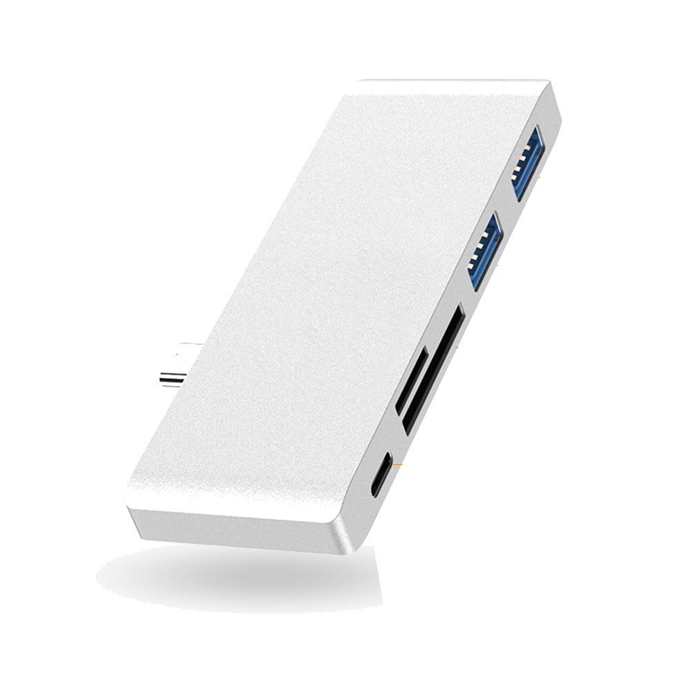 Type-C Hub USB-C Adapter 5 Ports PD Charging + 2 x USB 3.0 + SD / Micro Card Reader for MacBook Pro Dock