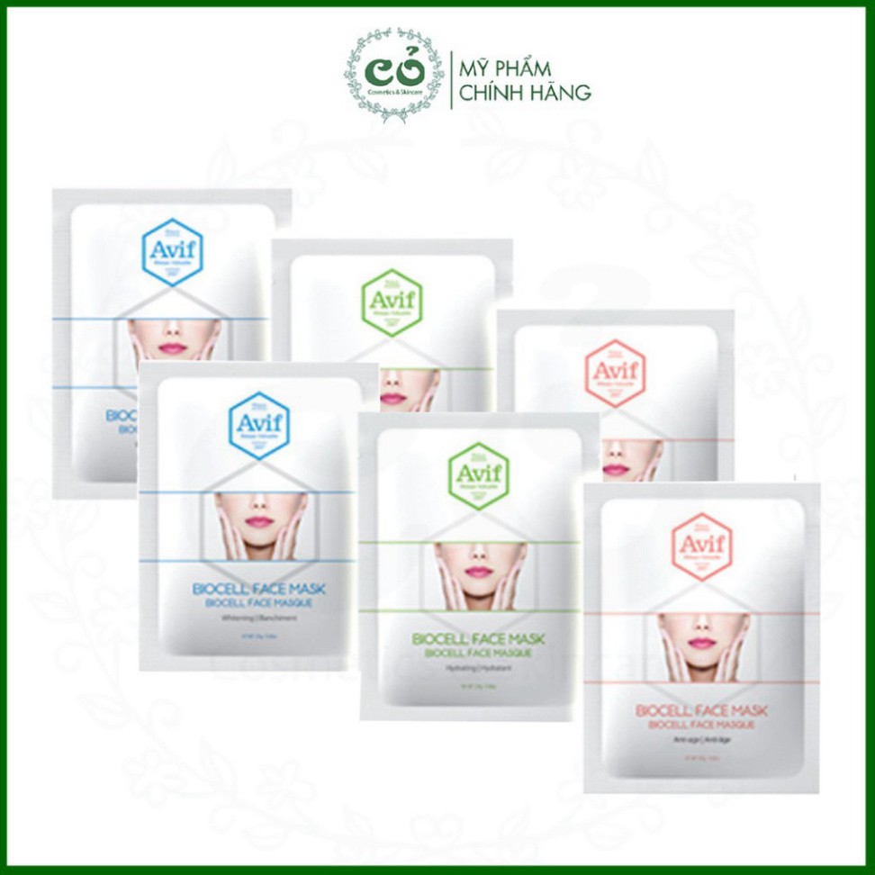 Mặt Nạ Giấy Dưỡng trắng Da Cao Cấp Avif Biocell Face Mask EQ58