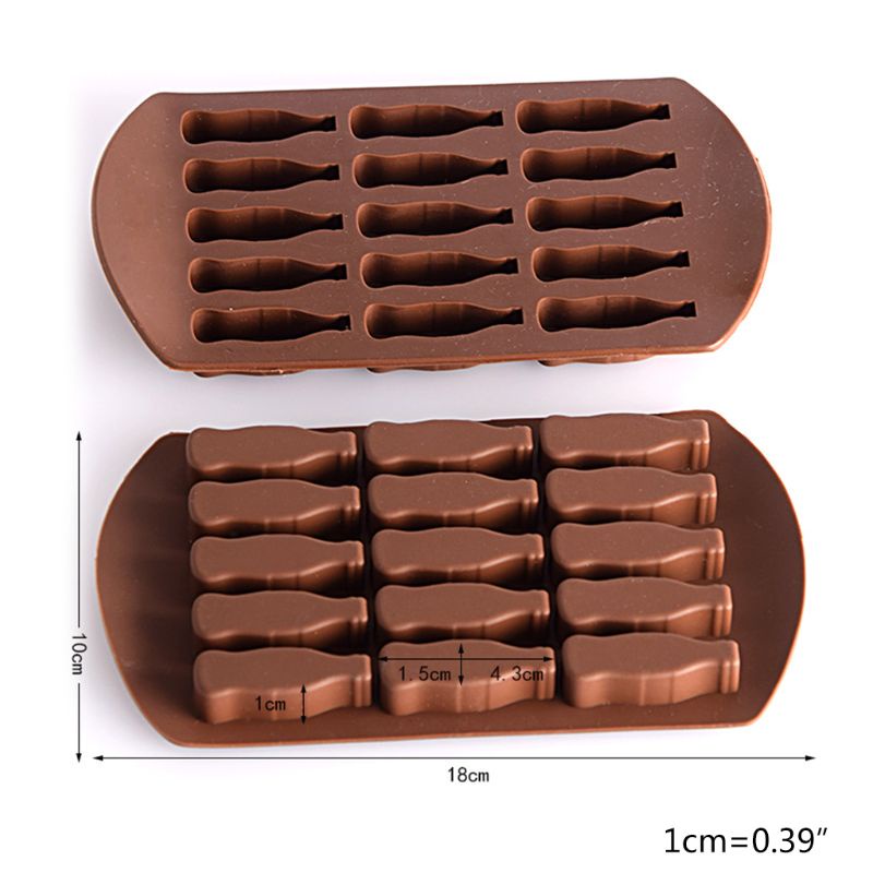 Khuôn Silicone 15 Ngăn Tạo Hình Chai Rượu Vang DIY