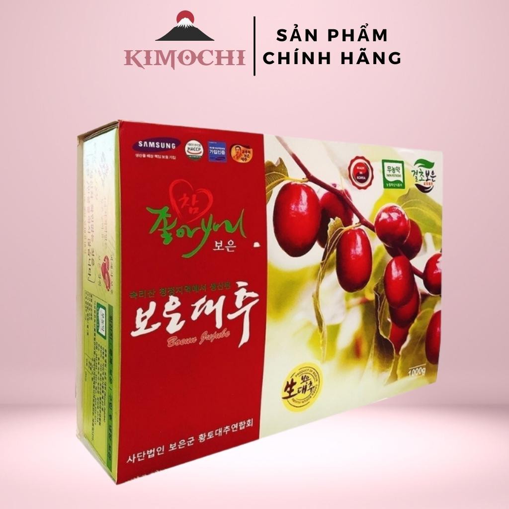 Táo Đỏ Sấy Khô Hộp 1kg - Xuất xứ Hàn Quốc