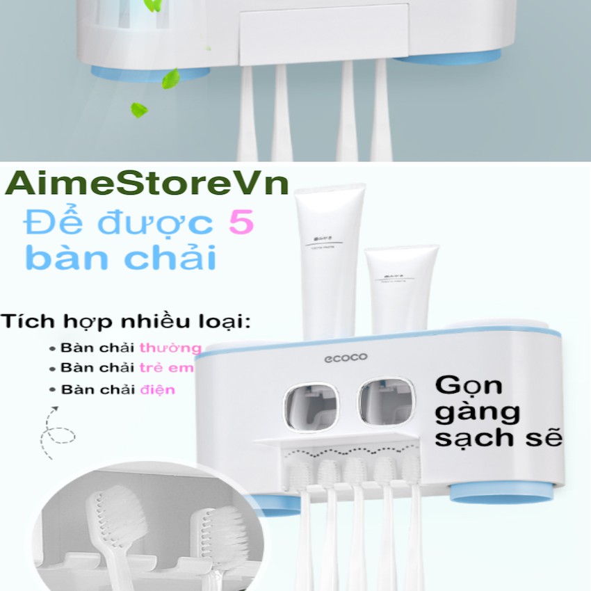 Hộp Đựng Kem Đánh Răng, Bàn Chải Đánh Răng Treo Tường ECOCO -Giá tốt tại AimeStore