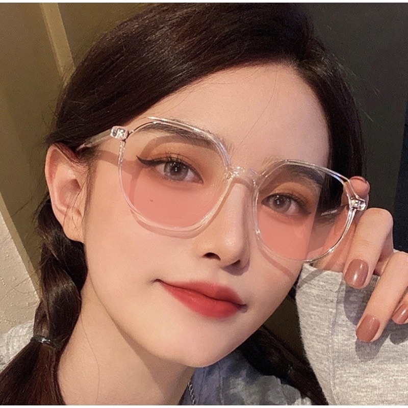 【Bán Sỉ】COD (KIQI-FASHION) Mắt Kính Gọng Tròn Chống Tia Sáng Xanh Thời Trang Hàn Quốc Cho Nữ