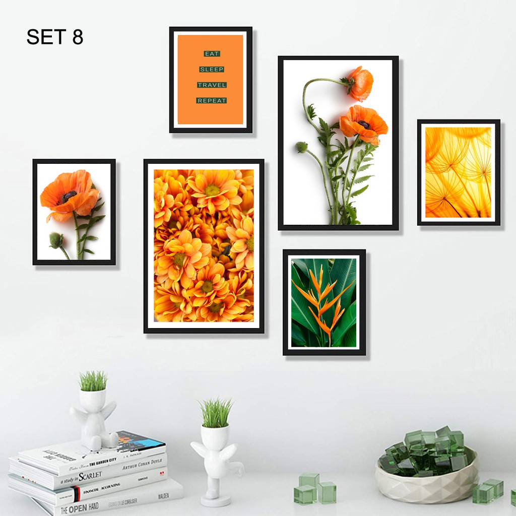 BỘ TRANH TREO TƯỜNG 6 TẤM SCADINAVIAN ĐÃ CÓ KHUNG (BẢO HÀNH 24 THÁNG) | BigBuy360 - bigbuy360.vn