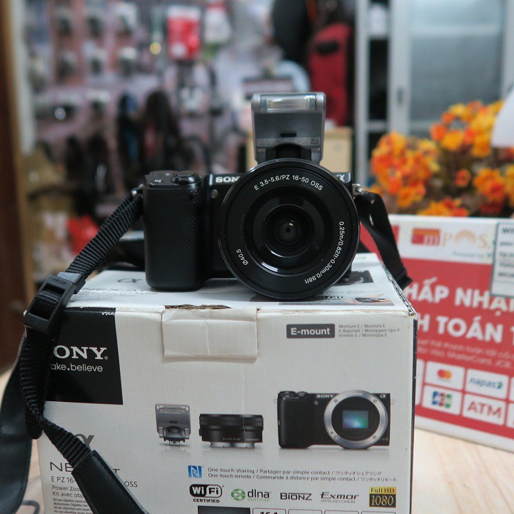 Máy ảnh Sony Nex 5T kèm ống kính 16-50 fullbox có wifi