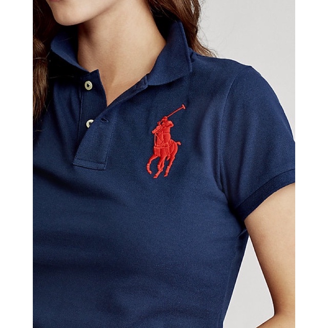 Áo Thun Polo Nữ Cá Sấu Phối Logo Ngực RALPH LAUREN Hàng Xuất Dư Xịn Chất Cao Cấp Nặng Tay Xẻ Vạt Full Tag