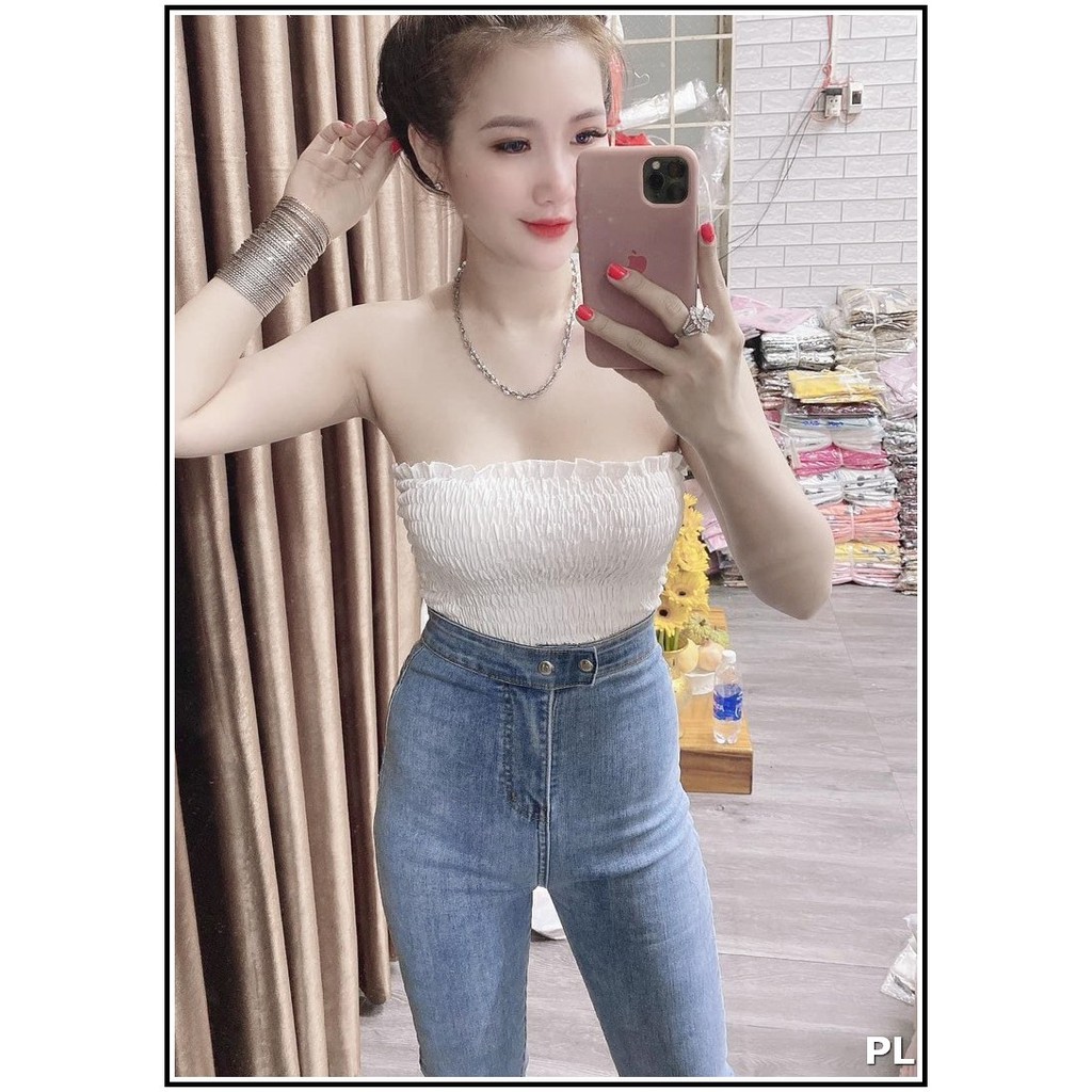 Quần Jean Nữ Lưng Cao ĐAI TRƠN + 2 CÚC GÀI NGANG mẫu mới nhất siêu hot chất jean giãn tốt $1/10-136