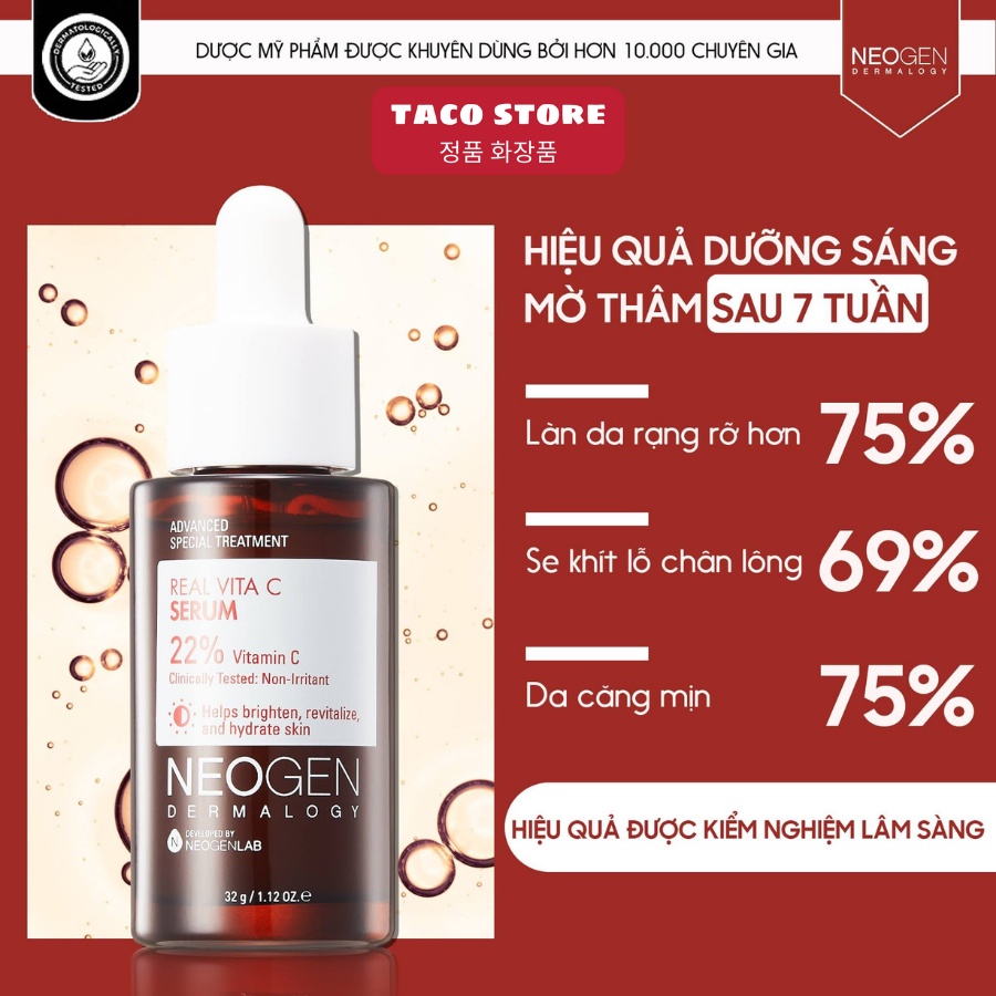 Serum Vitamin C 22% NEOGEN Tinh Chất NEOGEN DERMALOGY REAL VITA C SERUM