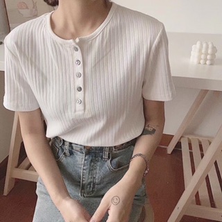 [NAPU]Áo thun gân nút