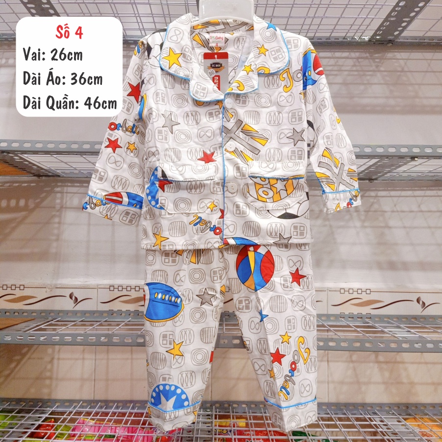 [Thanh lý hàng trưng bày] Đồ Bộ Pijama Dài Tay Cho Bé