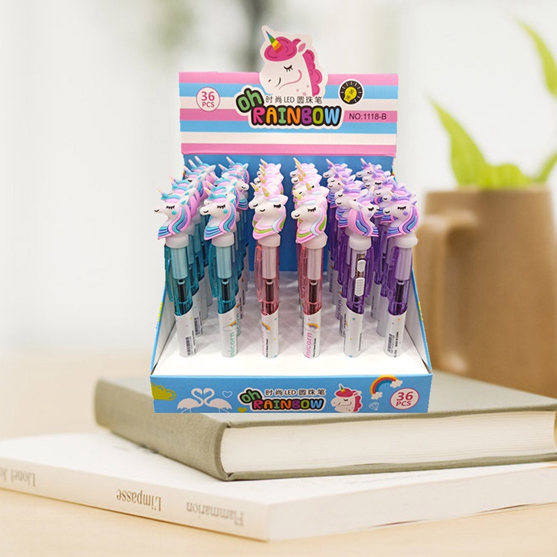1 Cây Bút Mực Gel Đầu Silica Hình Kỳ Lân Dễ Thương Dùng Làm Quà Tặng Cho Bé / Văn Phòng / Trường Học