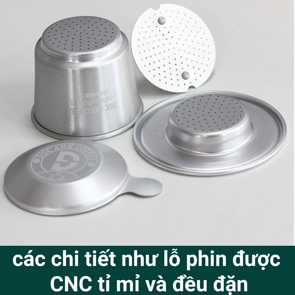 [Combo] Gói 500g Cà Phê Robusta DUC ANH COFFEE + Phin Pha Cafe Nhôm Cao Cấp Công Nghệ Ano - Công Ty Cà phê Đức Anh