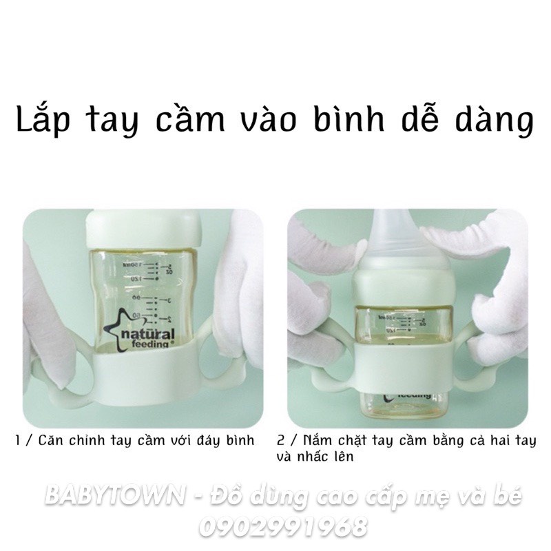 Tay cầm bình sữa silicon cánh tiên