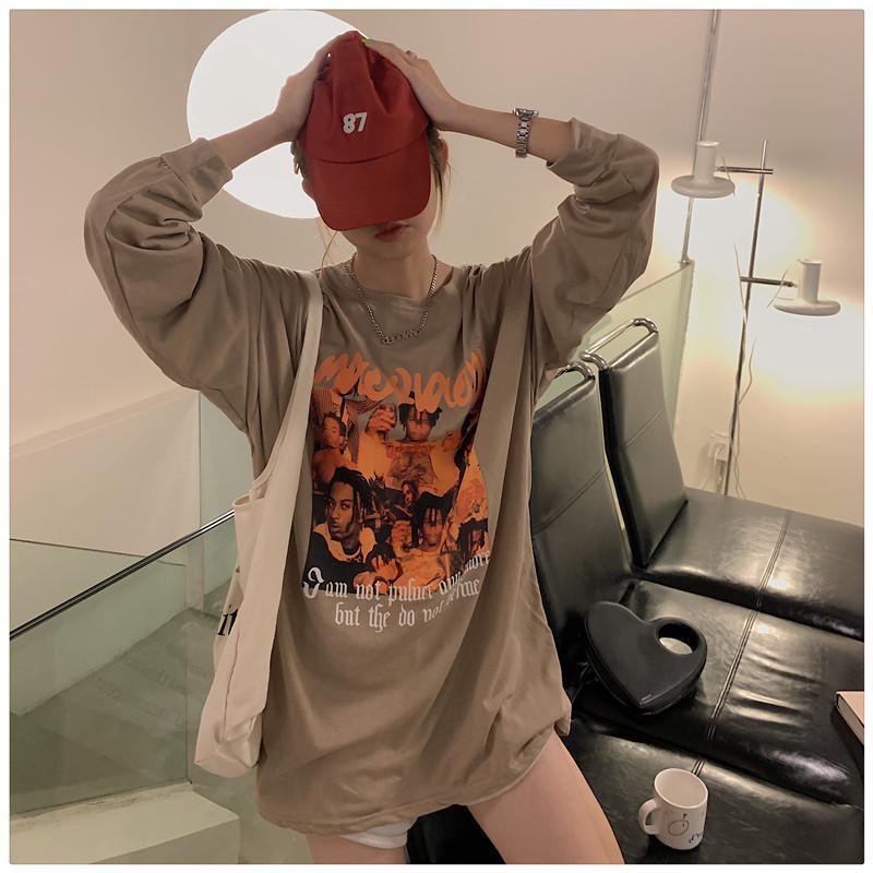 Áo thun COZOK tay dài dáng rộng chống nắng phong cách Hàn Quốc