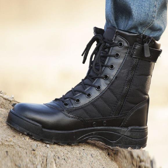 Giày đặc nhiệm SWAT cao cổ da lộn cao cấp, giầy boot chuyên dụng phượt, leo núi mã GH44 - OLA OLA - Hàng mới về 📳