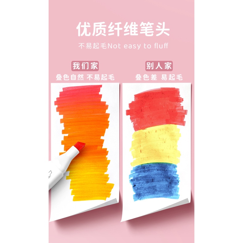 Bút Lông Hai Đầu 24/36/60/80 Màu Dành Cho Học Sinh Vẽ Màu Nước