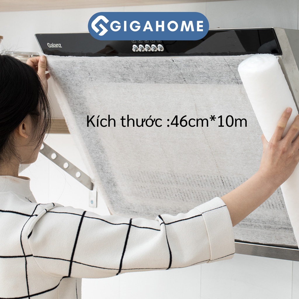 Giấy Dán Máy Hút Mùi, Phòng Bếp 10m GIGAHOME Chống Dầu Mỡ, Chống Cháy 8107