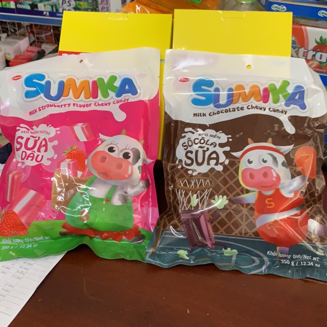 Kẹo Mềm Sữa Sumika Socola/Sữa Dâu Gói 350g