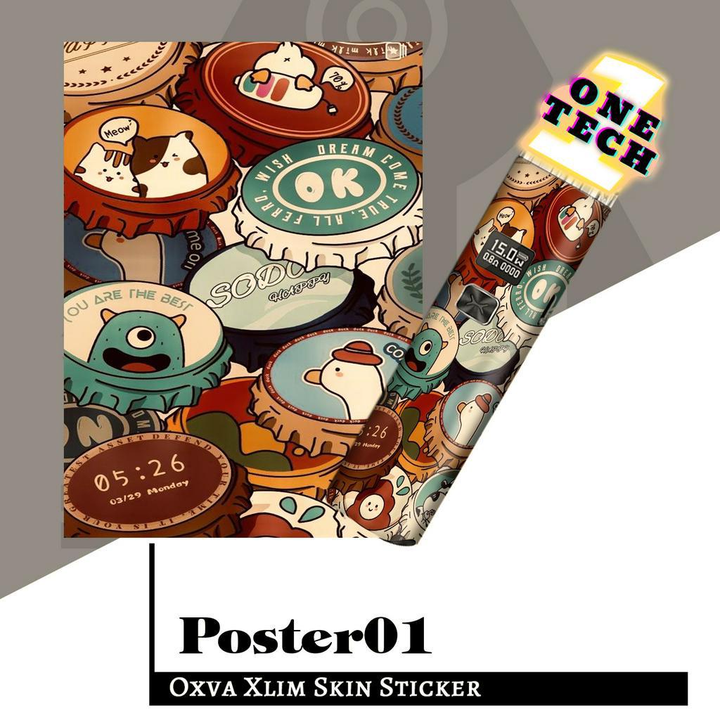 Miếng dán Skin Poster kim tuyến cho X.lim V2, rill X, SE, Favostix, Feelin, Flexus, Gotex, Ursa Nano, Origin Mini