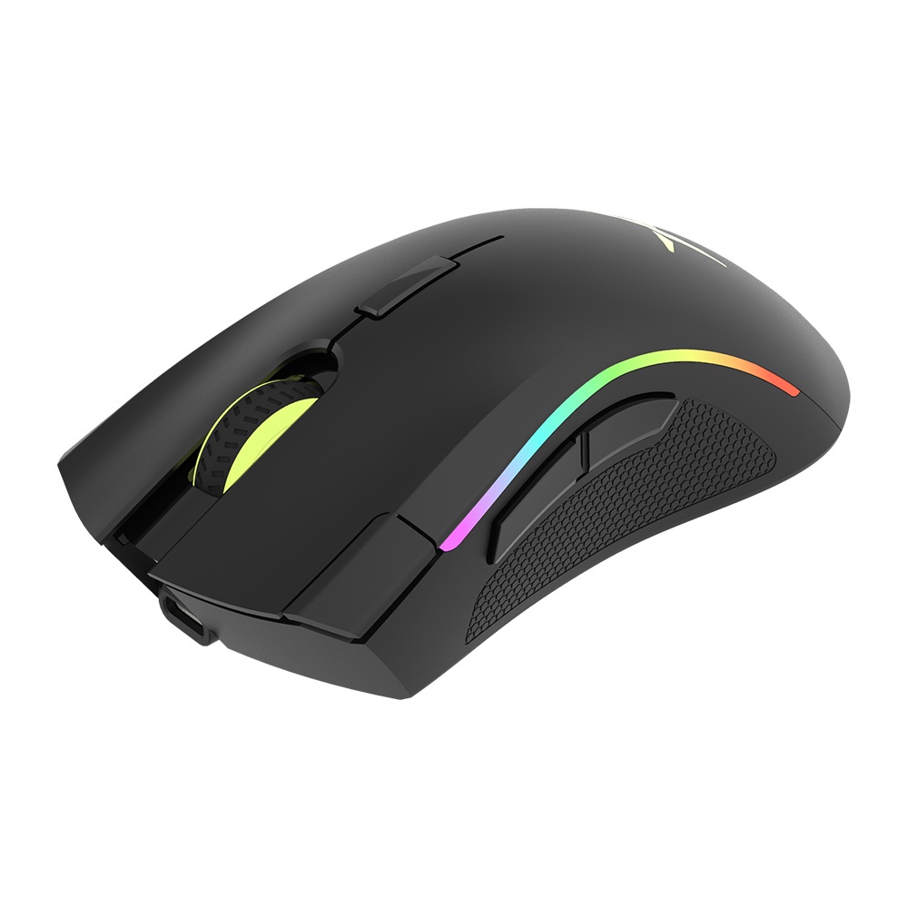 ♞❧▽Chuột chơi game không dây Delux M625PLUS PMW3335 16000DPI RGB 7 chế độ