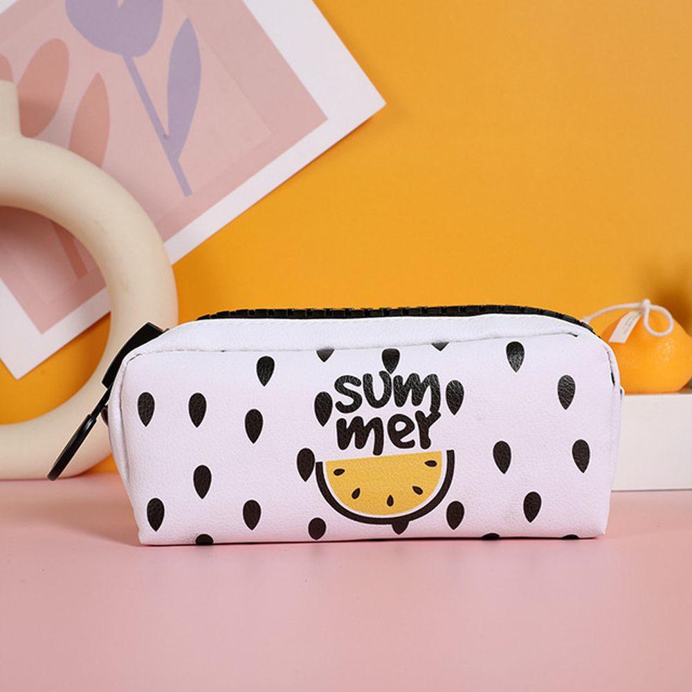 Túi Đựng Bút Bằng PU Chống Nước Sức Chứa Lớn Dễ Thương Cho Học Sinh