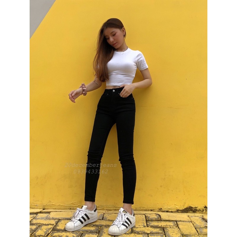 Quần Skinny đen ôm, trơn nữ 20DECEMBERJEANS mã 991 | BigBuy360 - bigbuy360.vn
