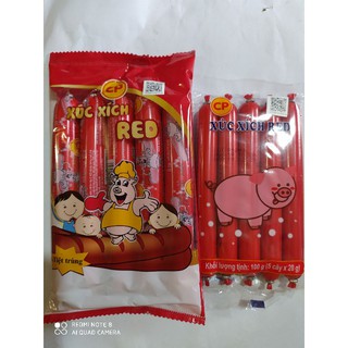 Com bo 5 gói xúc xích tiệt trùng red cp gói 100g và 200 gam