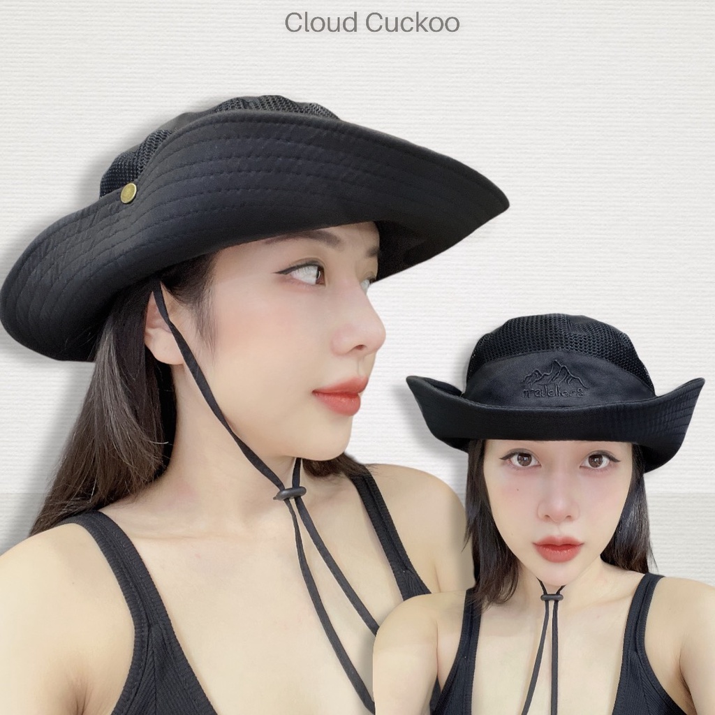 Mũ Bucket Ngư Dân Thêu Chữ Thoáng Khí Đầu Phù Hợp Đi Câu Cá Cắm Trại Camping Mùa Hè - Mã Số: MBK0608223