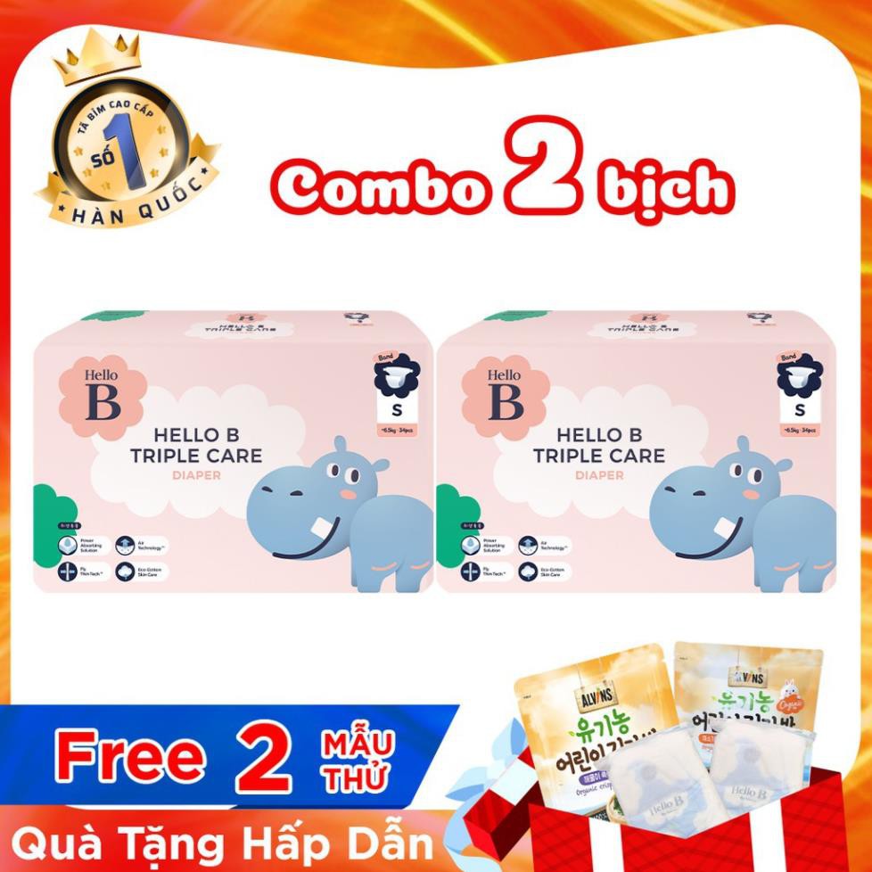 [HTN86]  TÃ DÁN HELLO B HÀN QUỐC S34/M30/L26/XL22 + Tặng FREE rong biển rắc cơm + 2 miếng mẫu cùng size