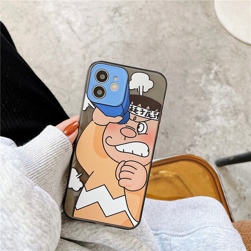 IPhone 11 Pro Max / iPhone12 / iPhone X / iPhone 7 Plus / iPhone 8 / iPhone 6 / iPhone 11 TPU Case with Shatter Resistant Shin-chan Telescopic Track for Mobile Phones