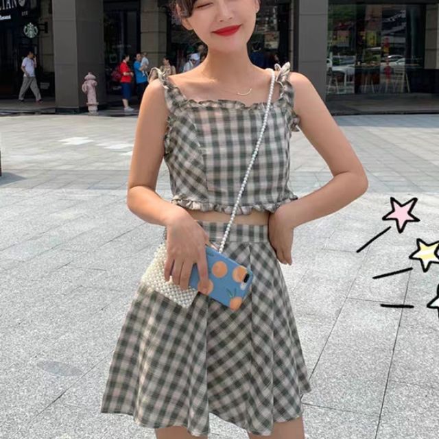 [Order] Set váy 2 dây Ulzzang kèm ảnh thật