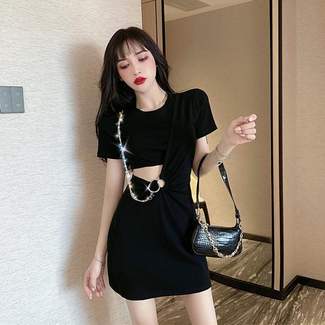 Đầm Dáng Ôm Màu Đen Gợi Cảm Quyến Rũ Thời Trang Hàn Quốc