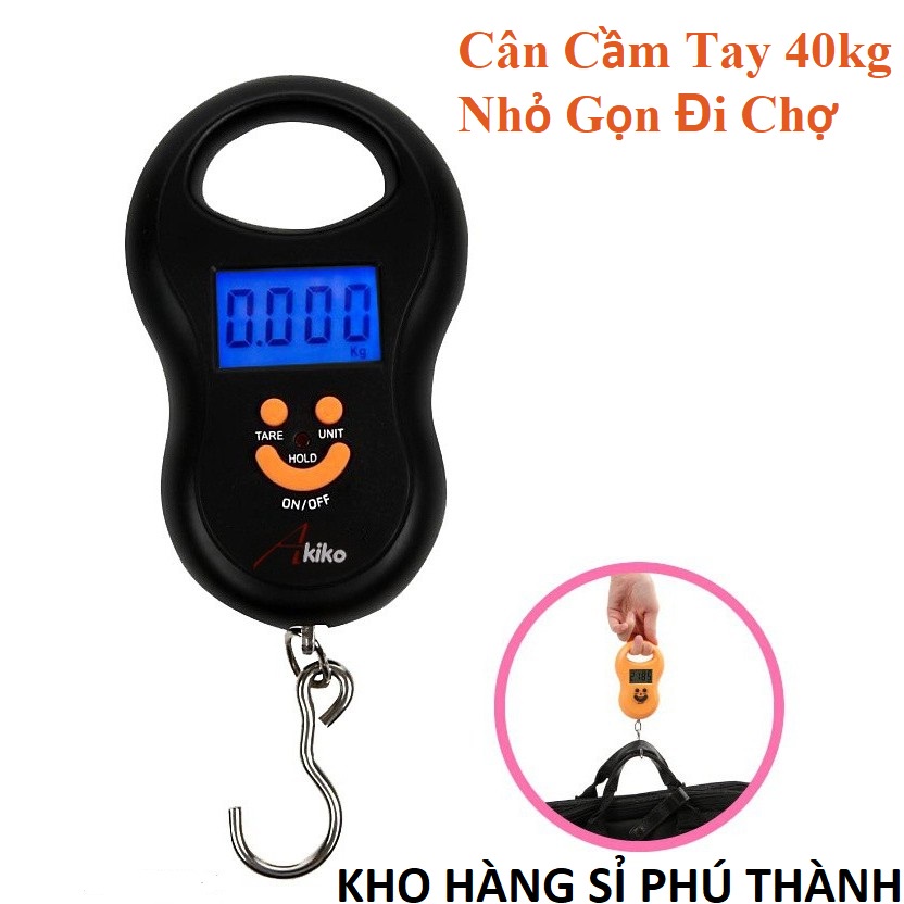 Cân Cầm Tay 40kg Cân Kỹ Thuật Số Nhỏ Gọn Đi Chợ