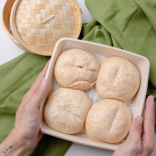 Bánh Bao Nguyên Cám Nhân Bò Sốt Tiêu Đen Phomai Set 5 Bánh