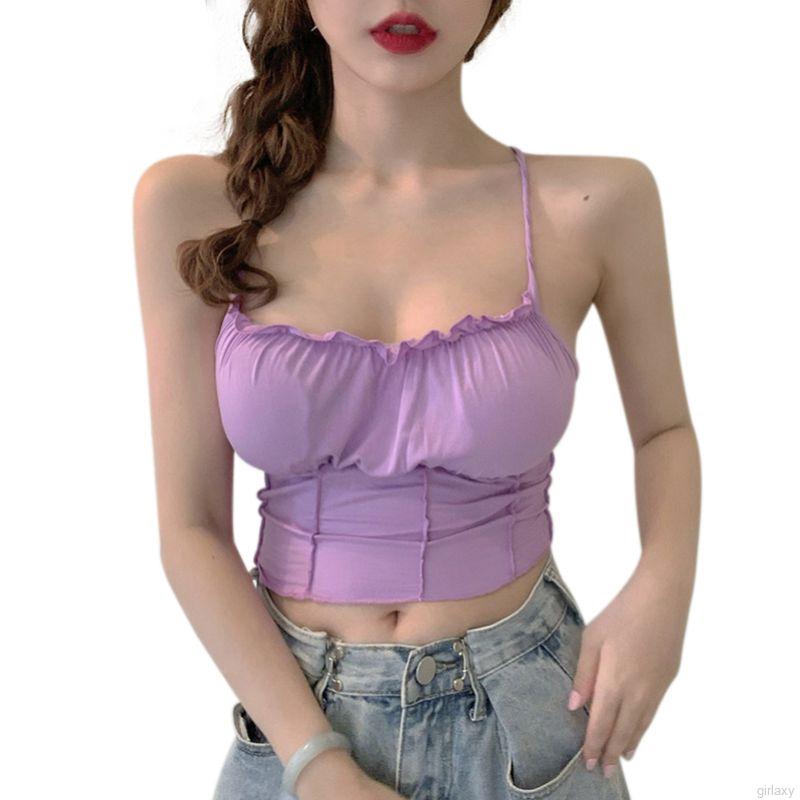 Áo Hai Dây Màu Trơn Quyến Rũ Thời Trang Hàn Quốc