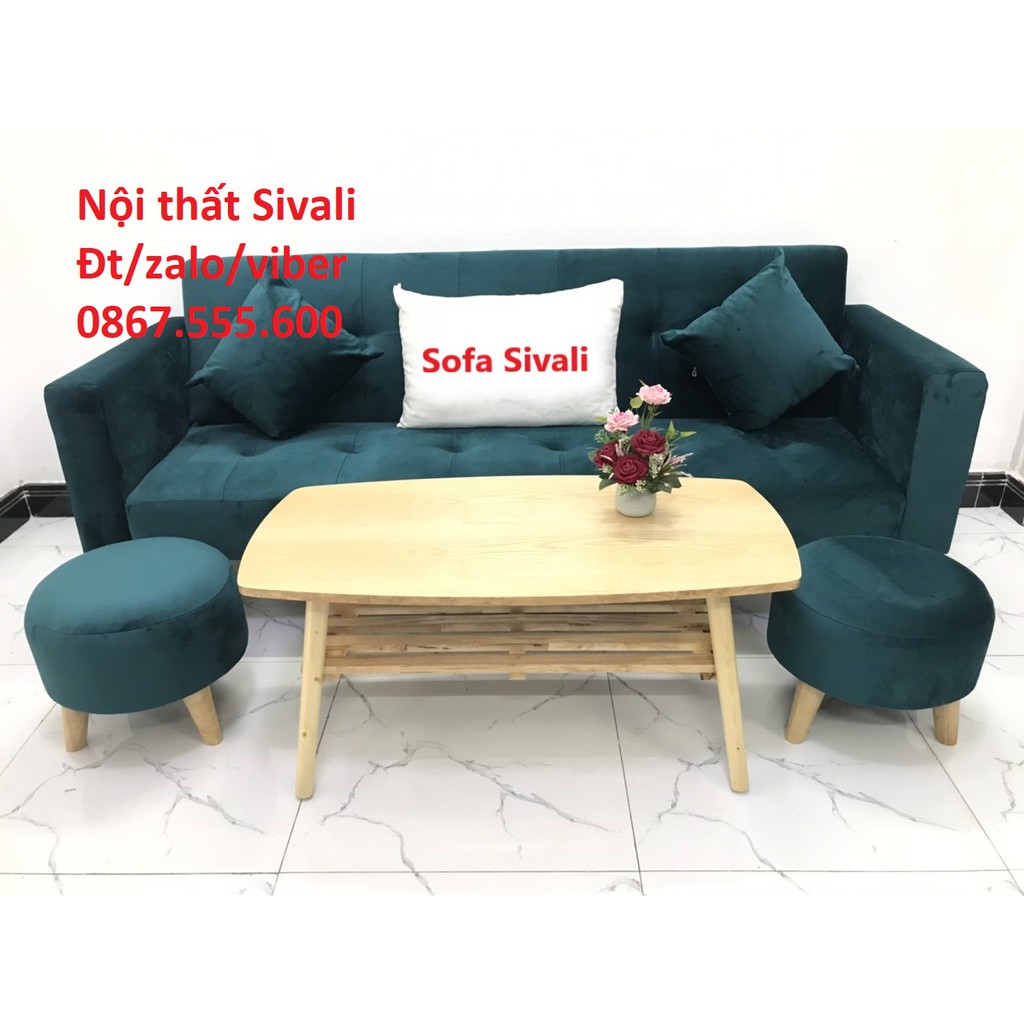 Bộ ghế dài sofa bed tay vịn phòng khách sopha sivali salon