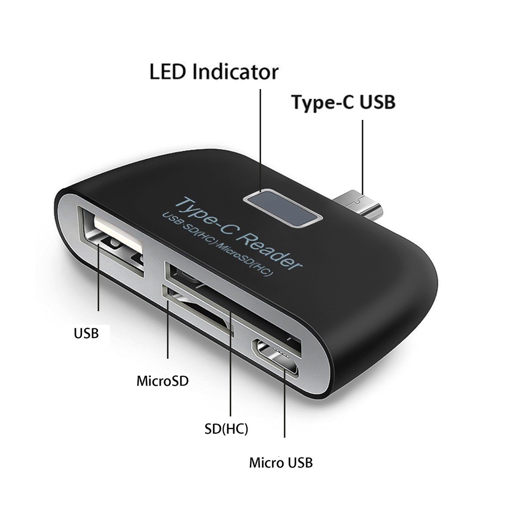 Đầu Đọc Thẻ Nhớ Usb 3.1 Usb-C Tf Sd Otg 3 Trong 1