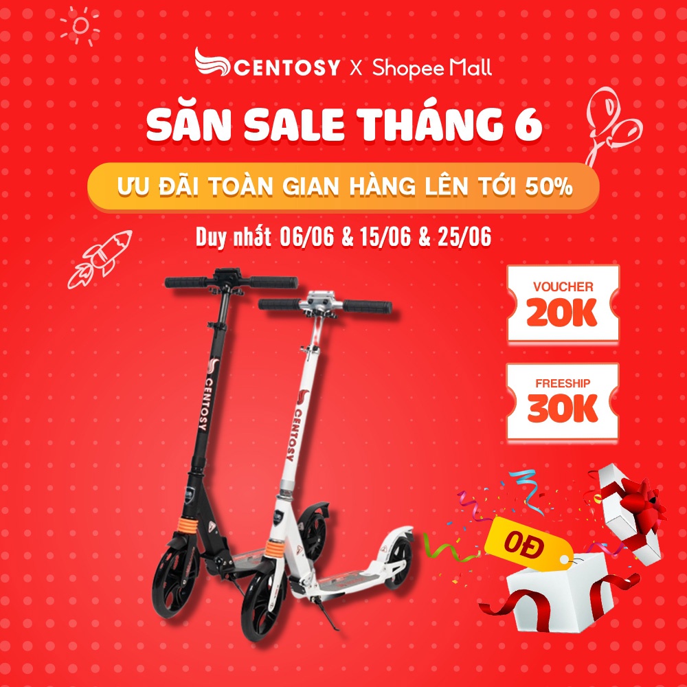Xe Scooter Người Lớn Cao Cấp - Scooter Centosy ALS-A5Y - Màu Sắc Nổi Bật, Gấp Gọn Tiện Lợi