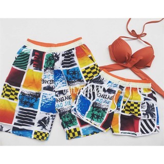 Đồ bơi đôi Bikini đôi họa tiết ô vuông màu sắc cá tính (Ảnh trài sàn)
