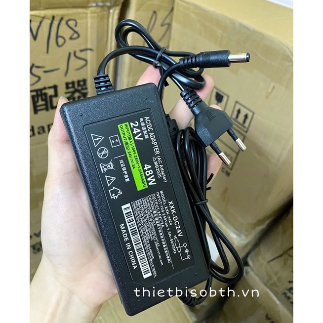 Adapter nguồn 24V 2A có đèn báo trạng thái - hàng NEW