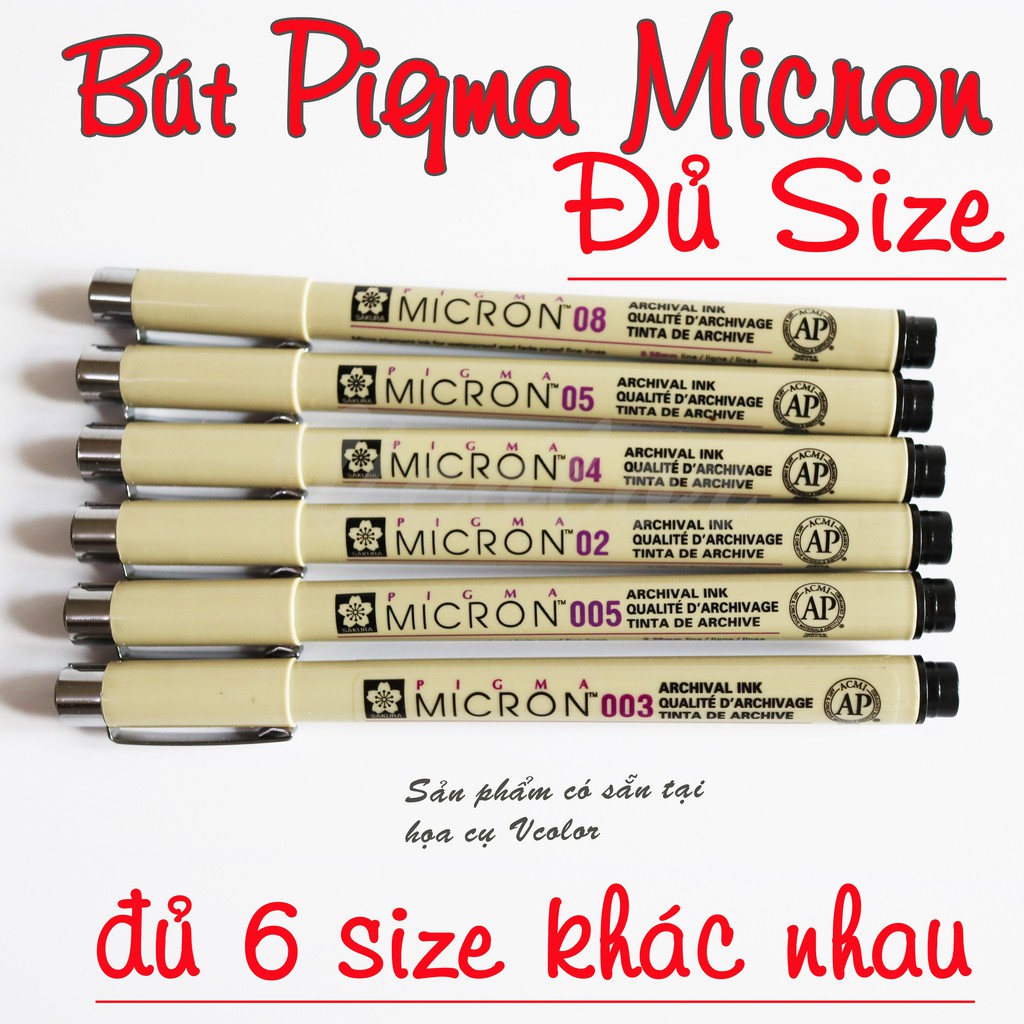 [Siêu rẻ] Bút line Sakura Micron Pigma - Made in Japan