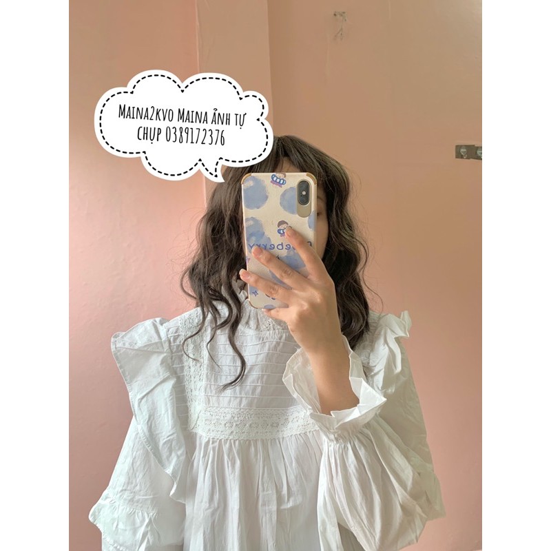 Áo babydoll viền ngang 2 màu tiểu thư
