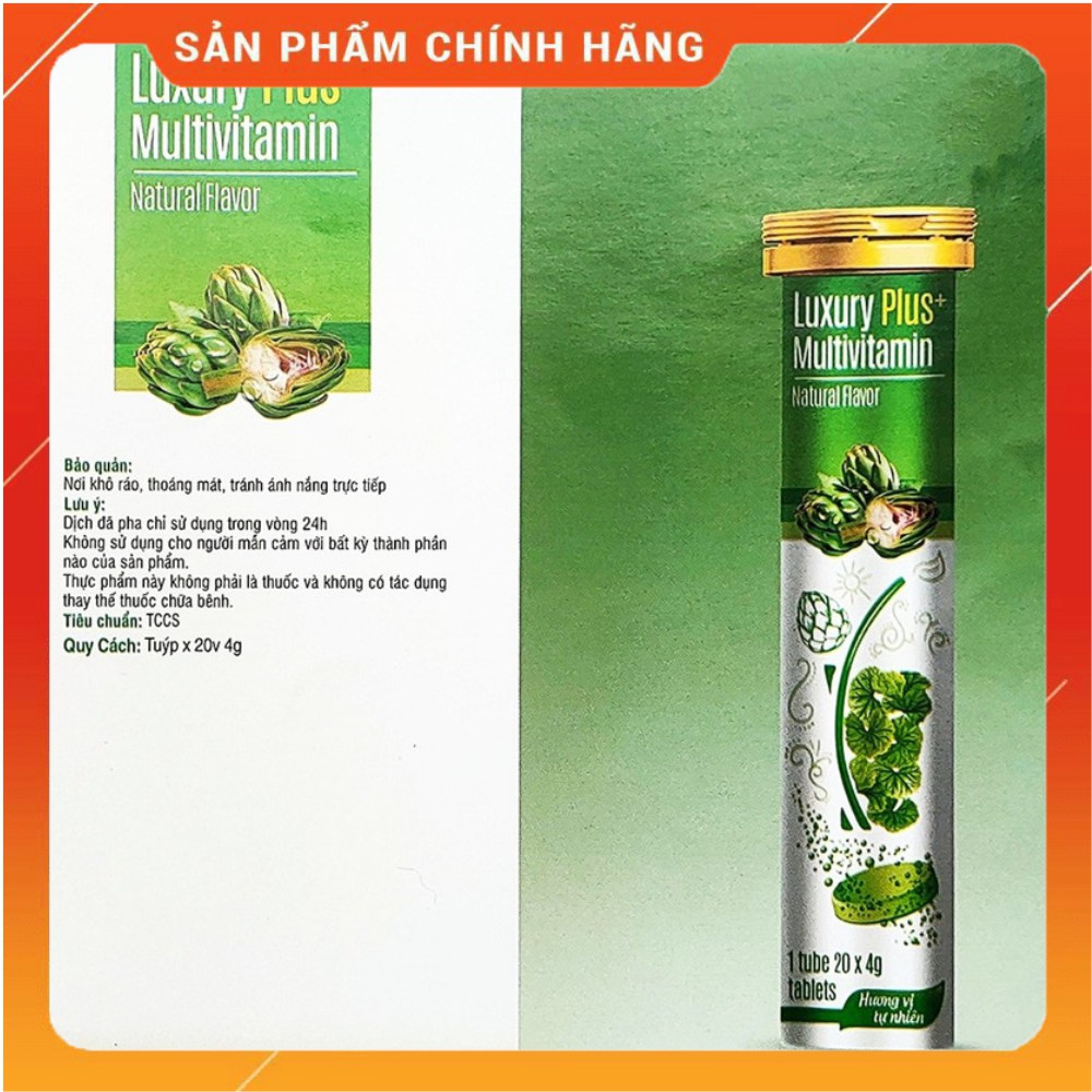 Vitamin C Sủi Atiso Râu Ngô Rau Má Mát Gan Thanh Nhiệt Multivitamin