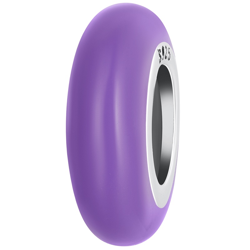 BAMOER Hạt Xâu Chuỗi Silicone Bạc 925 Màu Hồng / Xanh Lá / Tím Thời Trang Làm Trang Sức DIY