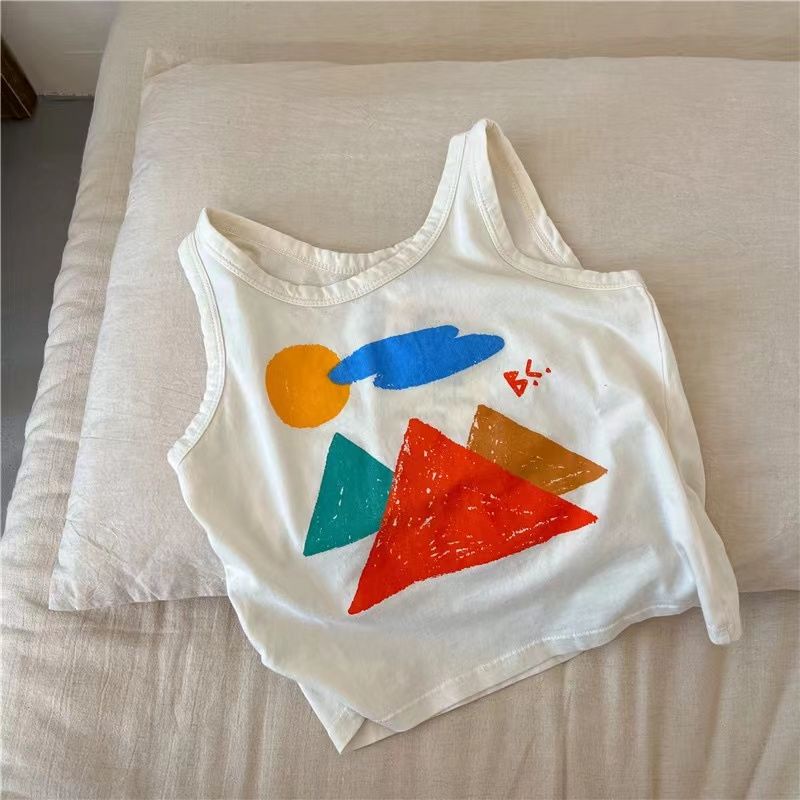 Áo Thun Cotton Không Tay In Hoạt Hình Thời Trang Mùa Hè Dành Cho Trẻ 2022